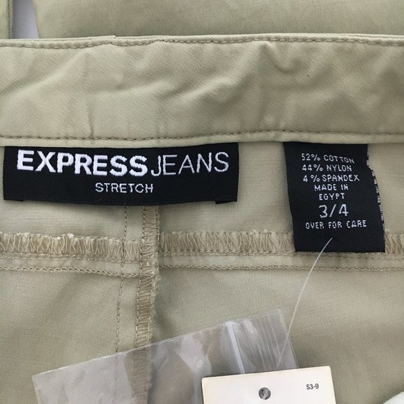 EXPRESS JEANS Stretch Khaki Chinos Pants Slacks Bootcut Midrise Size 3/4 NWT - Picture 6 of 8